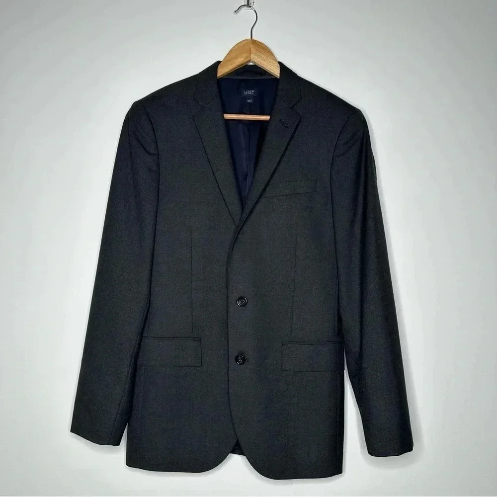 J. Crew Grey Ludlow Italian Super 120’s Wool Two Button Blazer Sport Coat 36R